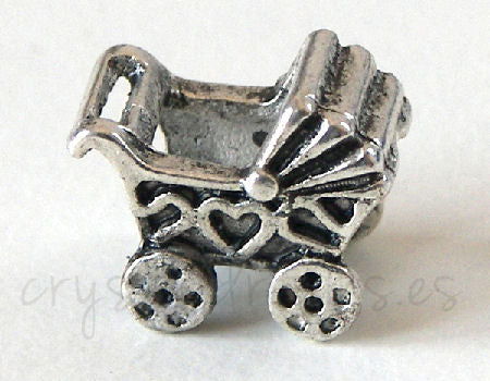 Cuenta de metal - Stroller - 12x9mm Agujero:5mm -  - Crystaldreams Abalorios