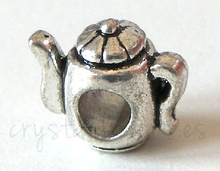 Cuenta de metal - Teapot - 12mm - Hole: 5mm -  - Crystaldreams Abalorios