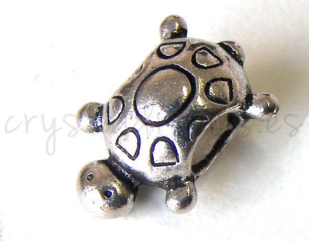 Cuenta de metal - Tortoise - 15x8x8mm Hole: 5mm -  - Crystaldreams Abalorios