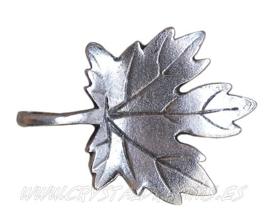 Cuenta de metal - mod. Metal hoja II - 33x24mm - Agujero: 2mm -  - Crystaldreams Abalorios