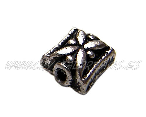 Cuenta de metal - mod. Rest - 8x10x6mm - Agijero: 1,5mm -  - Crystaldreams Abalorios