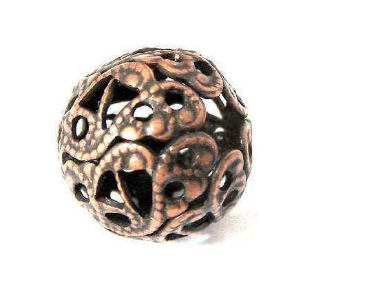 Cuenta de metal mod. Gotic Copper 12mm Aguj: 1,2mm -  - Crystaldreams Abalorios