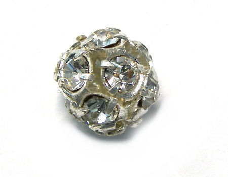 Cuenta metallica Rhinestone 10mm Aguj: 1mm Crystal -  - Crystaldreams Abalorios