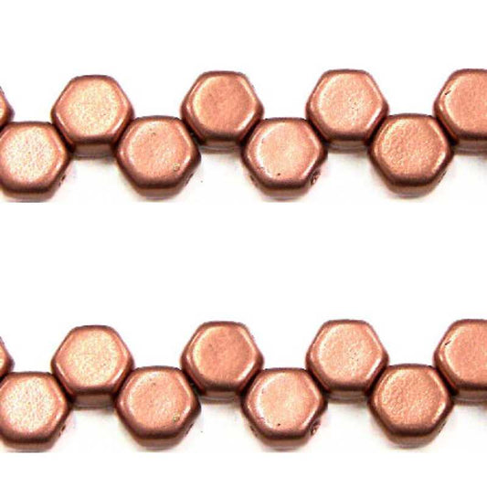 Cuentas Honeycomb 6x6mm - 30 unidades  BRONZE COPPER -  - Crystaldreams Abalorios