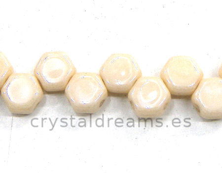 Cuentas Honeycomb 6x6mm - 30 unidades  CHALK BEIGE -  - Crystaldreams Abalorios