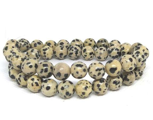 Cuentas Jaspe Lisas natural Dalmatian 8mm Hole:1mm 47 piezas -  - Crystaldreams Abalorios