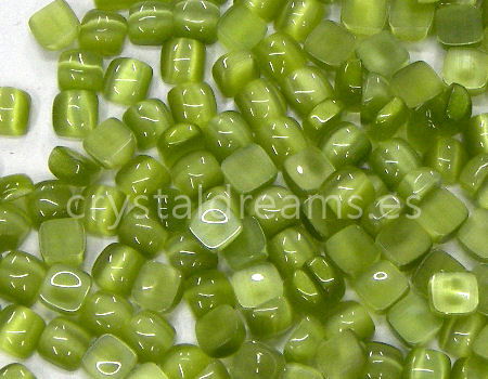 Cuentas Mura Vidrio 100% Mosaicos - 4x4mm - Color: Olivine -  - Crystaldreams Abalorios