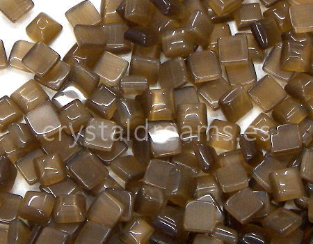 Cuentas Mura Vidrio 100% Mosaicos - 4x4mm - Color: Smoked Topaz -  - Crystaldreams Abalorios