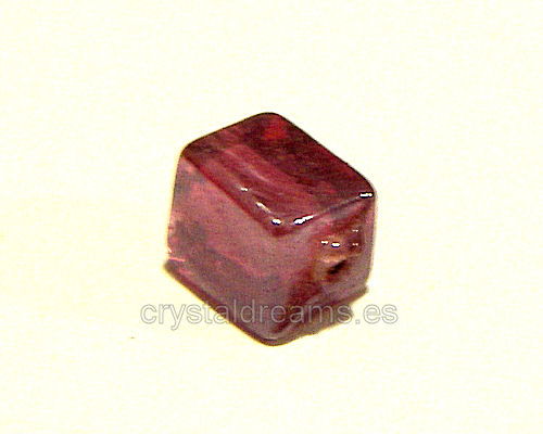 Cuentas Vidrio "Cubo Pequeño" 7x6mm  Fuchsia x1 -  - Crystaldreams Abalorios