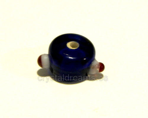 Cuentas Vidrio "Eagle Blue eye" 9x6mm Hole:1,5mm -  - Crystaldreams Abalorios