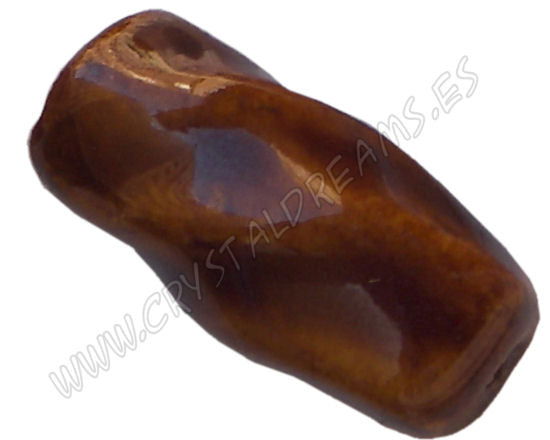 Cuentas de Porcelana "Brown" 20x10x10mm Agujero: 1,5mm -  - Crystaldreams Abalorios