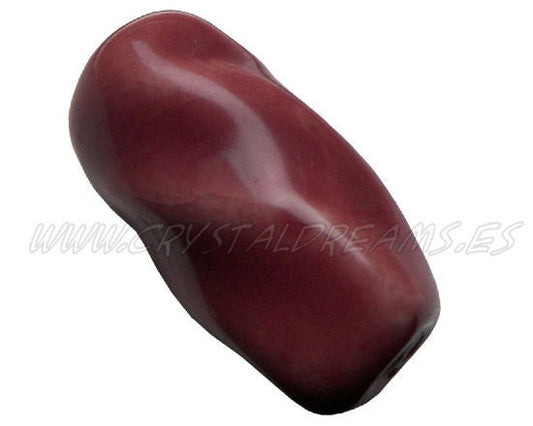 Cuentas de Porcelana "Burgundy" 20x10x10mm Agujero: 1,5mm -  - Crystaldreams Abalorios