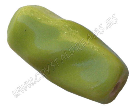 Cuentas de Porcelana "Lt.Green" 20x10x10mm Agujero: 1,5mm -  - Crystaldreams Abalorios