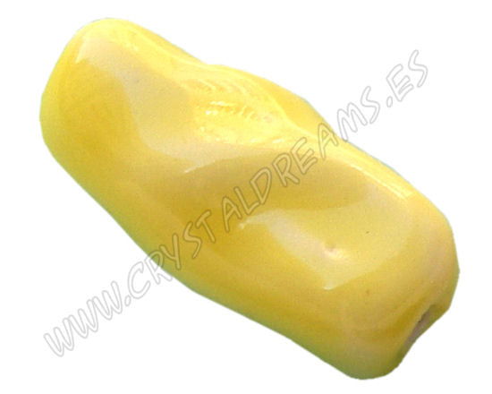 Cuentas de Porcelana "Yellow" 20x10x10mm Agujero: 1,5mm -  - Crystaldreams Abalorios