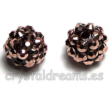 Cuentas de resina con encajes 12mm agujero 2,5mm col. Chocolate -  - Crystaldreams Abalorios