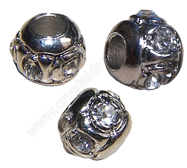 Cuentas metalicas - Platinum Color - 7x8mm - Agujero: 3,5mm -  - Crystaldreams Abalorios