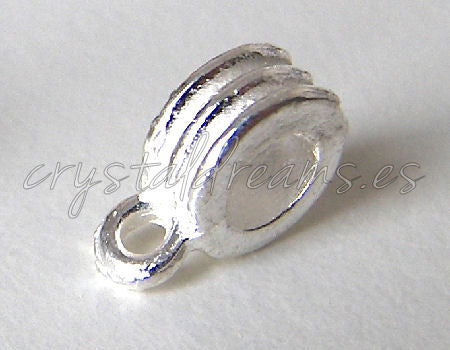 Cuentas metalicas con anilla - 8x5mm - Agujero anilla:1,5mm -  - Crystaldreams Abalorios