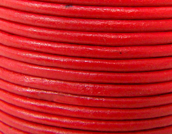 Cuero Red/Rojo - 2mm -  - Crystaldreams Abalorios