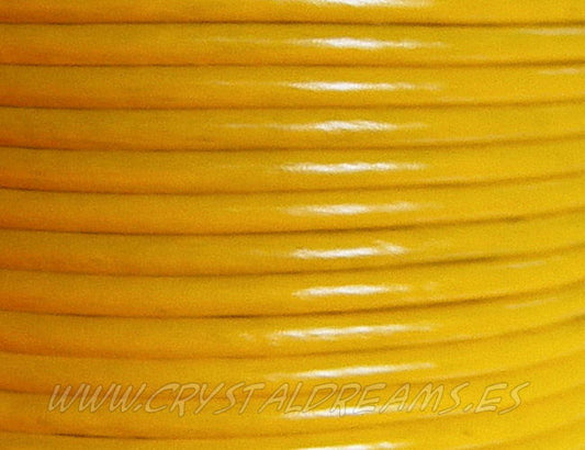 Cuero Yellow - 2mm -  - Crystaldreams Abalorios