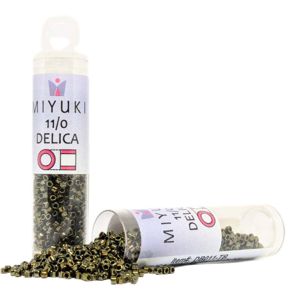 DB0011 Tubo Miyuki Delica 11/0 Metallic Olive 7,2gr - DB0011 Tubo Miyuki Delica 11/0 Metallic Olive 7,2gr - Miyukilandia 