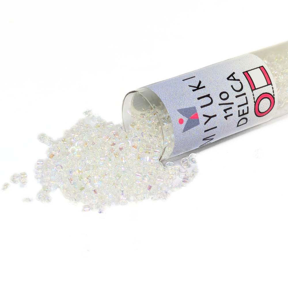 DB0051 Tubo Miyuki Delica 11/0 Crystal AB 7,2gr - DB0051 Tubo Miyuki Delica 11/0 Crystal AB 7,2gr - Miyukilandia 