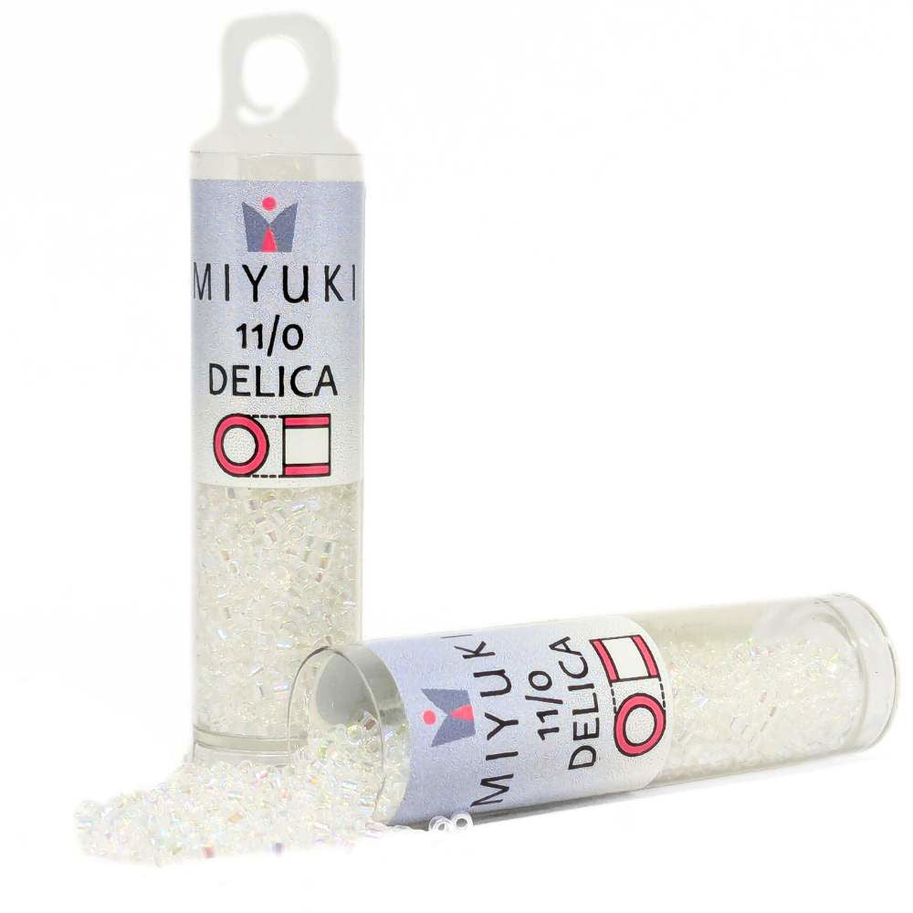 DB0051 Tubo Miyuki Delica 11/0 Crystal AB 7,2gr - DB0051 Tubo Miyuki Delica 11/0 Crystal AB 7,2gr - Miyukilandia 