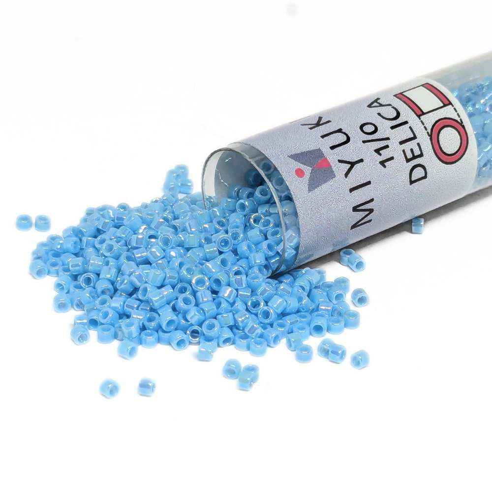 DB0164 Tubo Miyuki Delica 11/0 Opaque Turquoise AB 7,2gr - DB0164 Tubo Miyuki Delica 11/0 Opaque Turquoise AB 7,2gr - Miyukilandia 