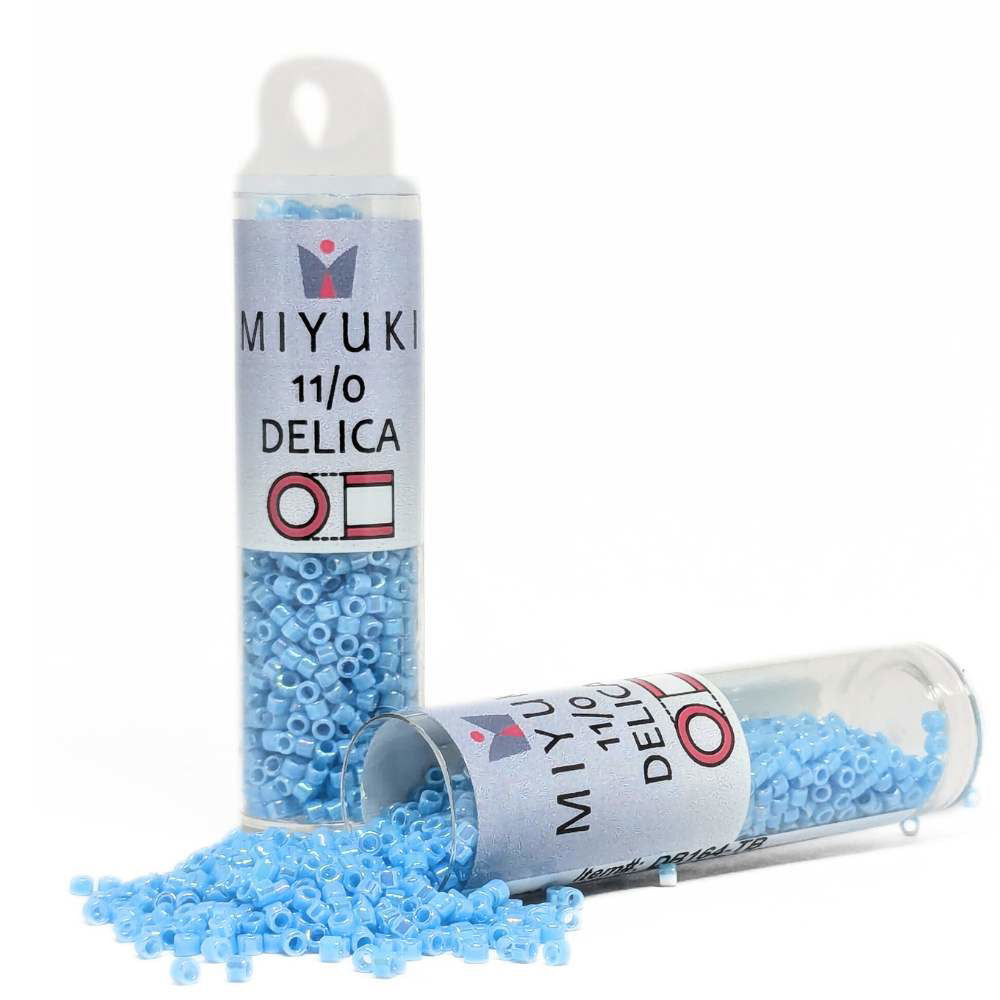 DB0164 Tubo Miyuki Delica 11/0 Opaque Turquoise AB 7,2gr - DB0164 Tubo Miyuki Delica 11/0 Opaque Turquoise AB 7,2gr - Miyukilandia 