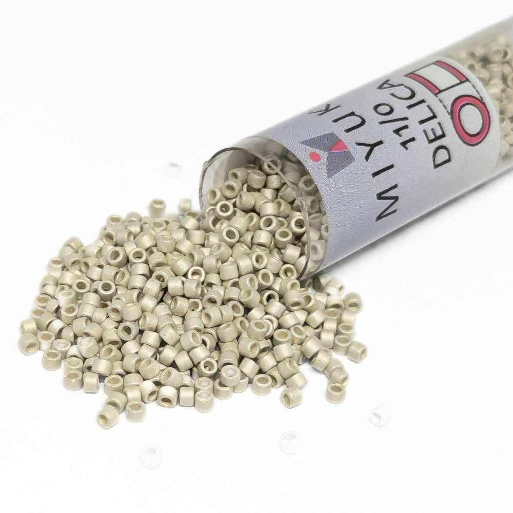 DB0335 Tubo Miyuki Delica 11/0 Matte Galvanized Silver 7,2gr - DB0335 Tubo Miyuki Delica 11/0 Matte Galvanized Silver 7,2gr - Miyukilandia 