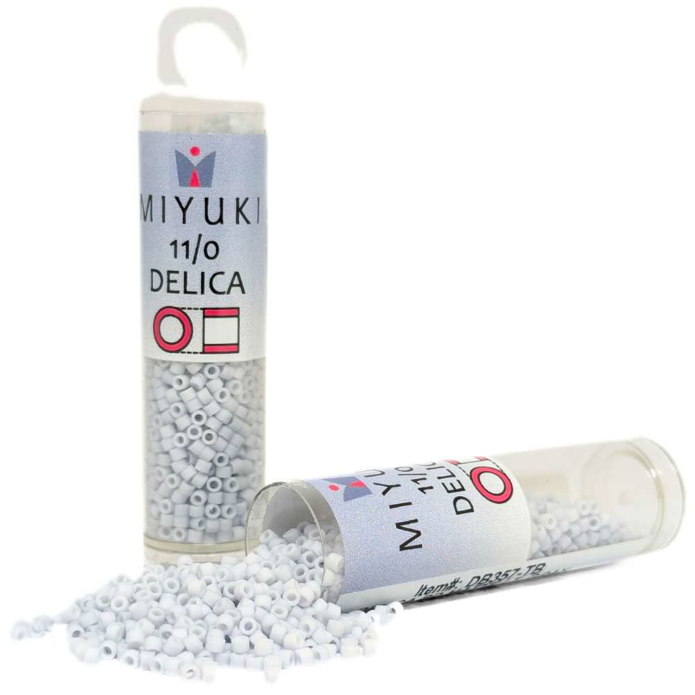 DB0357 Tubo Miyuki Delica 11/0 Matte Light Gray 7,2gr - DB0357 Tubo Miyuki Delica 11/0 Matte Light Gray 7,2gr - Miyukilandia 