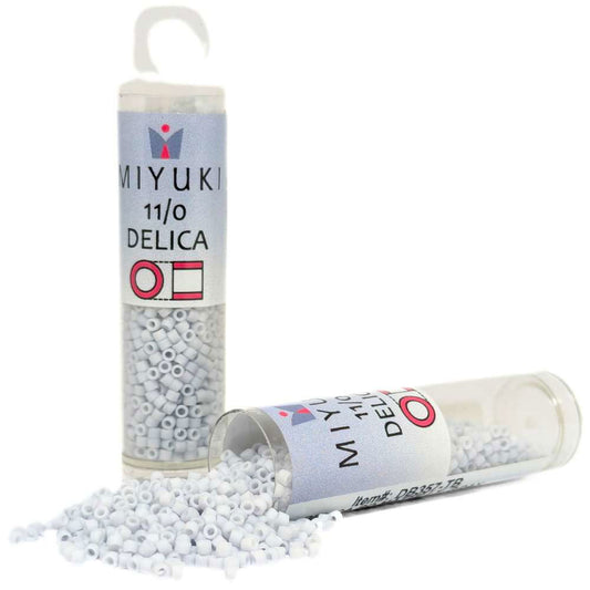 DB0357 Tubo Miyuki Delica 11/0 Matte Light Gray 7,2gr - DB0357 Tubo Miyuki Delica 11/0 Matte Light Gray 7,2gr - Miyukilandia 