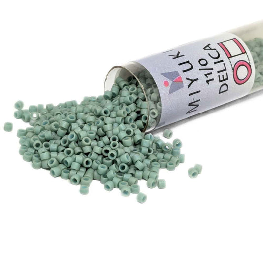 DB0374 Tubo Miyuki Delica 11/0 Matte Opaque Seafoam Luster 7,2gr - DB0374 Tubo Miyuki Delica 11/0 Matte Opaque Seafoam Luster 7,2gr - Miyukilandia 