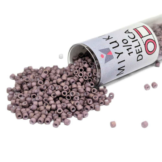 DB0379 Tubo Miyuki Delica 11/0 Matte Metllic Old Rose 7,2gr - DB0379 Tubo Miyuki Delica 11/0 Matte Metllic Old Rose 7,2gr - Miyukilandia 