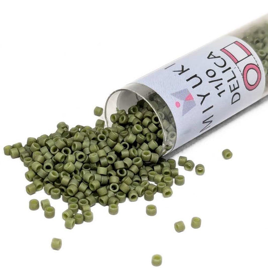 DB0391 Tubo Miyuki Delica 11/0 Matte Opaque Olive 7,2gr. -  