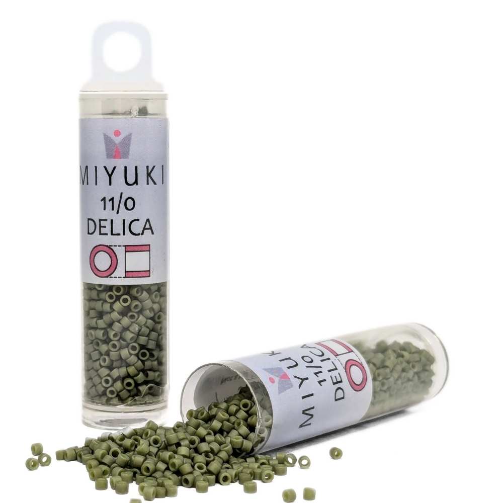 DB0391 Tubo Miyuki Delica 11/0 Matte Opaque Olive 7,2gr. -  