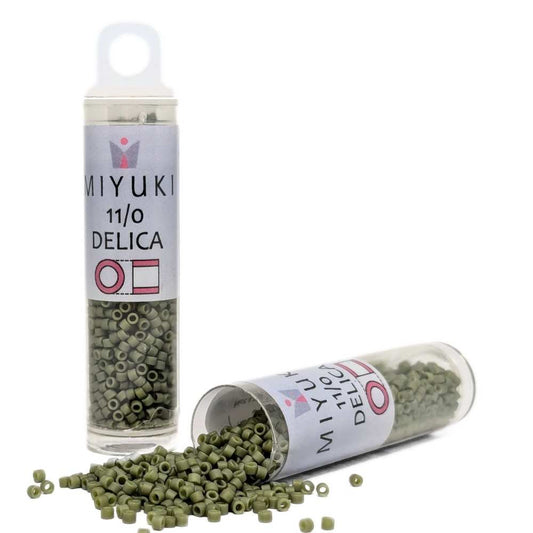 DB0391 Tubo Miyuki Delica 11/0 Matte Opaque Olive 7,2gr. -  