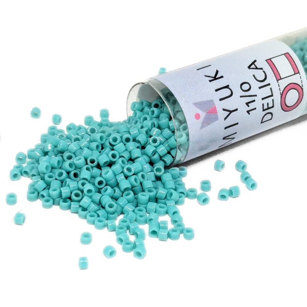 DB0729 Tubo Miyuki Delica 11/0 Opaque Turquoise 7,2gr. -  
