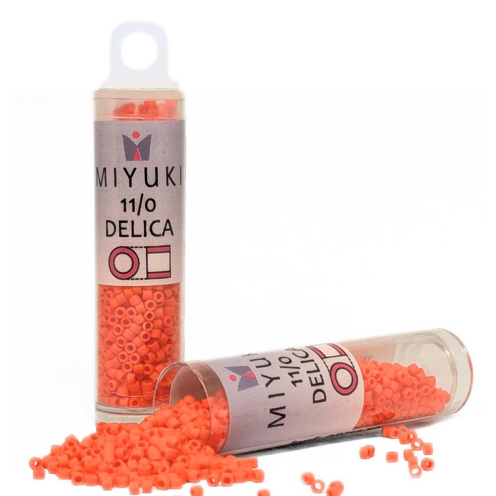DB0752 Tubo Miyuki Delica 11/0 Matte Opaque Orange 7,2gr. -  