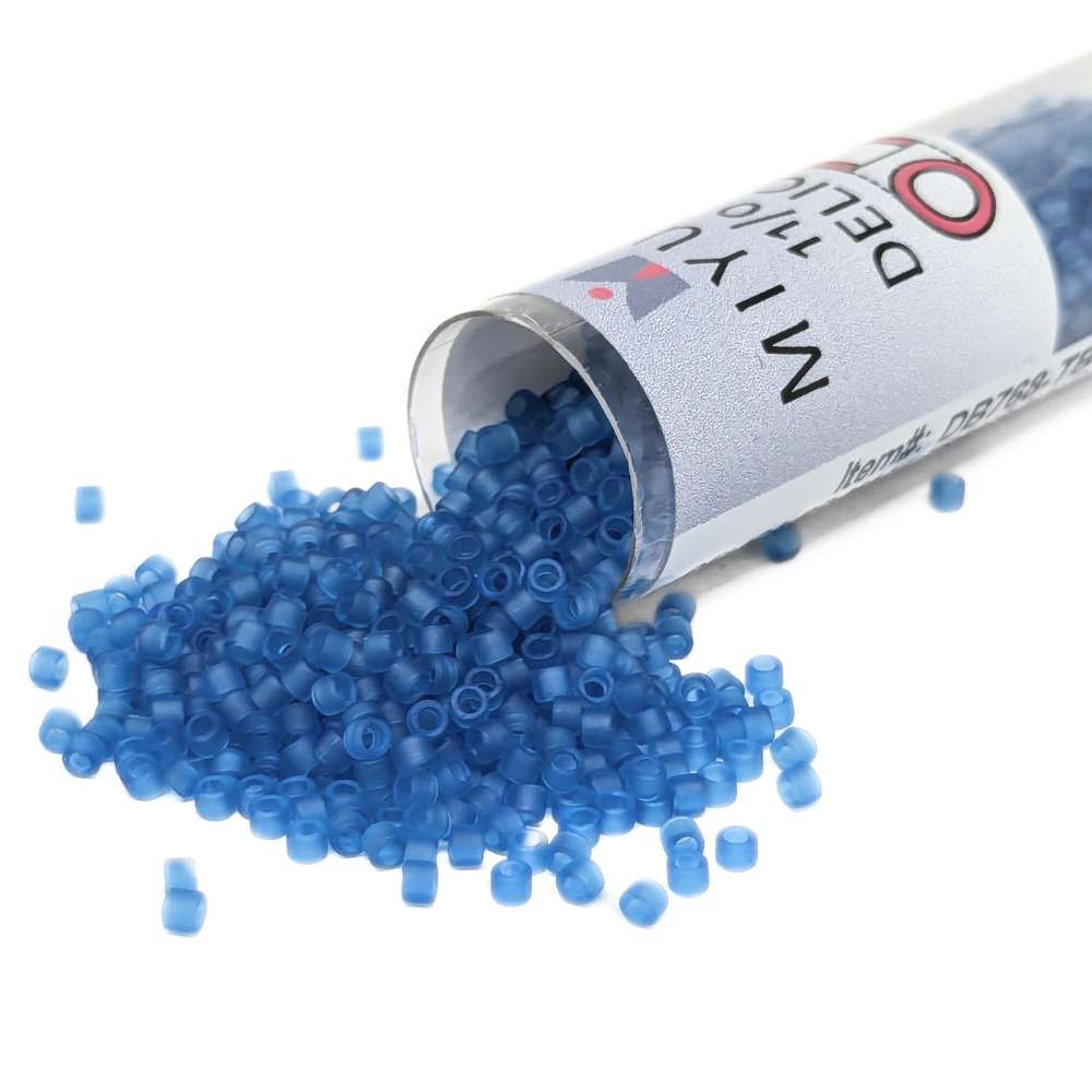 DB0768 Tubo Miyuki Delica 11/0 Matte Transparent Aquamarine 7,2gr. -  