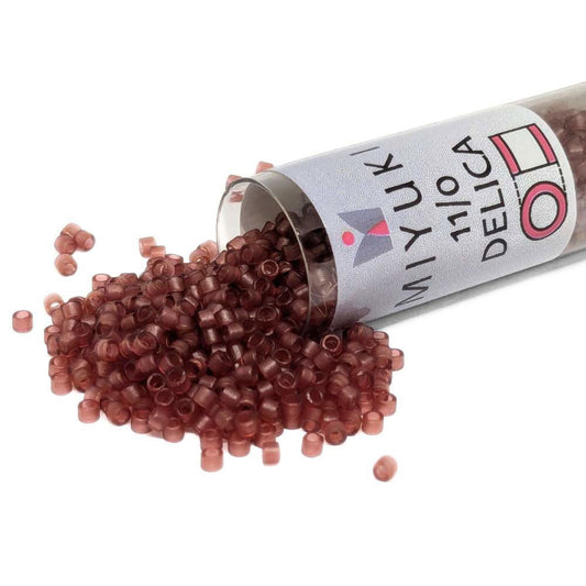 DB0773 Tubo Miyuki Delica 11/0 Matte Transparent Salmon 7,2gr - DB0773 Tubo Miyuki Delica 11/0 Matte Transparent Salmon 7,2gr - Miyukilandia 