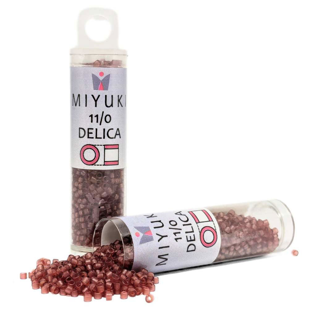 DB0773 Tubo Miyuki Delica 11/0 Matte Transparent Salmon 7,2gr - DB0773 Tubo Miyuki Delica 11/0 Matte Transparent Salmon 7,2gr - Miyukilandia 
