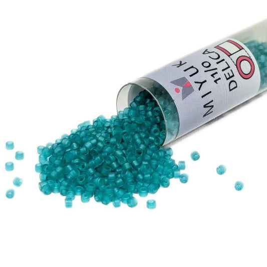 DB0786 Tubo Miyuki Delica 11/0 Matte Transparent Turquoise 7,2gr - DB0786 Tubo Miyuki Delica 11/0 Matte Transparent Turquoise 7,2gr - Miyukilandia 
