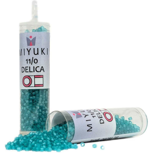 DB0786 Tubo Miyuki Delica 11/0 Matte Transparent Turquoise 7,2gr - DB0786 Tubo Miyuki Delica 11/0 Matte Transparent Turquoise 7,2gr - Miyukilandia 