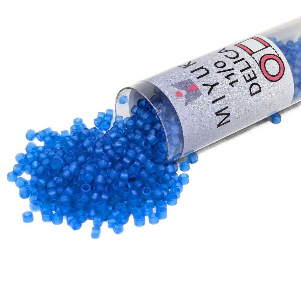 DB0787 Tubo Miyuki Delica 11/0 Dyed Matte Transparent Aquamarine 7,2gr - DB0787 Tubo Miyuki Delica 11/0 Dyed Matte Transparent Aquamarine 7,2gr - Miyukilandia 