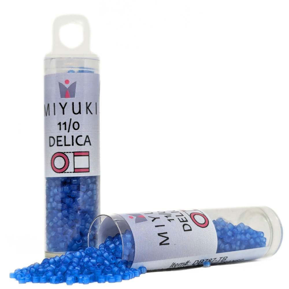 DB0787 Tubo Miyuki Delica 11/0 Dyed Matte Transparent Aquamarine 7,2gr - DB0787 Tubo Miyuki Delica 11/0 Dyed Matte Transparent Aquamarine 7,2gr - Miyukilandia 