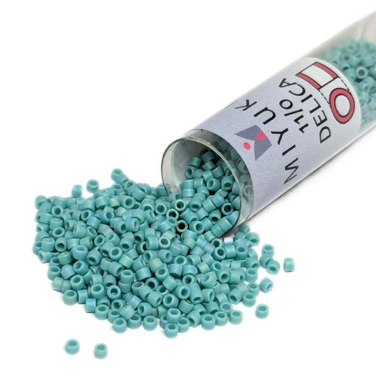 DB0878 Tubo Miyuki Delica 11/0 Matte Opaque Turquoise AB 7,2gr. -  