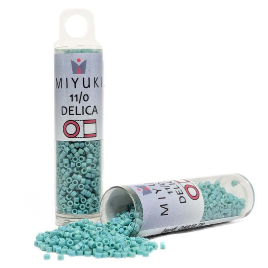 DB0878 Tubo Miyuki Delica 11/0 Matte Opaque Turquoise AB 7,2gr. -  