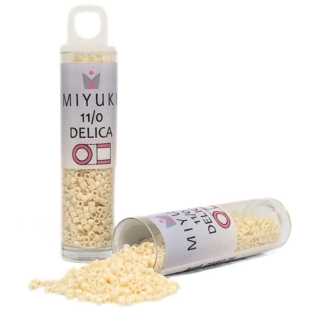 DB0883 Tubo Miyuki Delica 11/0 Matte Opaque Cream AB 7,2gr. -  