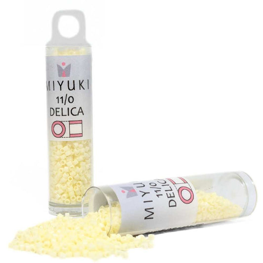DB1491 Tubo Miyuki Delica 11/0 Opaque Pale Yellow 7,2gr. -  
