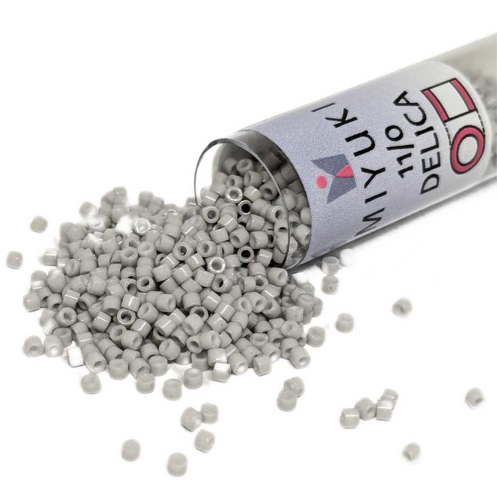 DB1498 Tubo Miyuki Delica 11/0 Opaque Light Smoke 7,2gr. -  